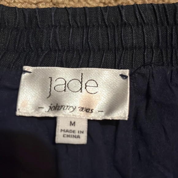Jade for Johnny was navy, blue eyelet, elastic drawstring, waist, shorts, size M - Picture 2 of 4